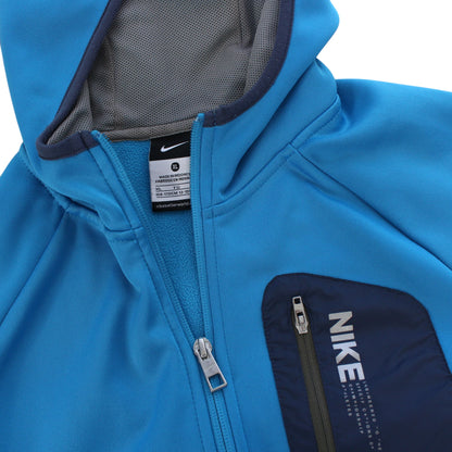 Nike Blue Polyester Full Zip Hoodie (XS)