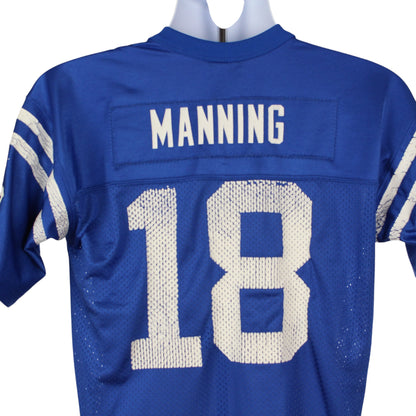 90s Indianapolis Colts Reebok Blue #18 Manning Jersey (S)