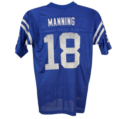 90s Indianapolis Colts Reebok Blue #18 Manning Jersey (S)