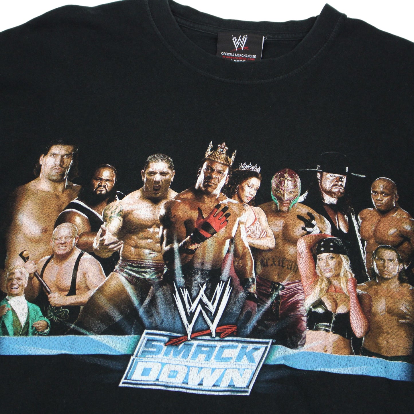 00s WWE Smack Down Black T-Shirt (S)