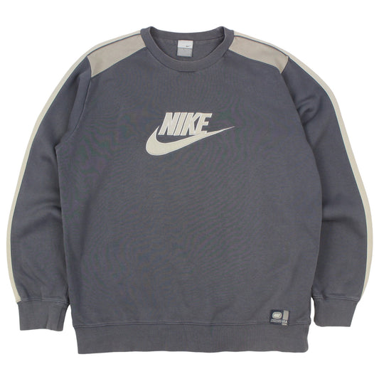 00s Nike Grey Embroidered Sweatshirt (L)