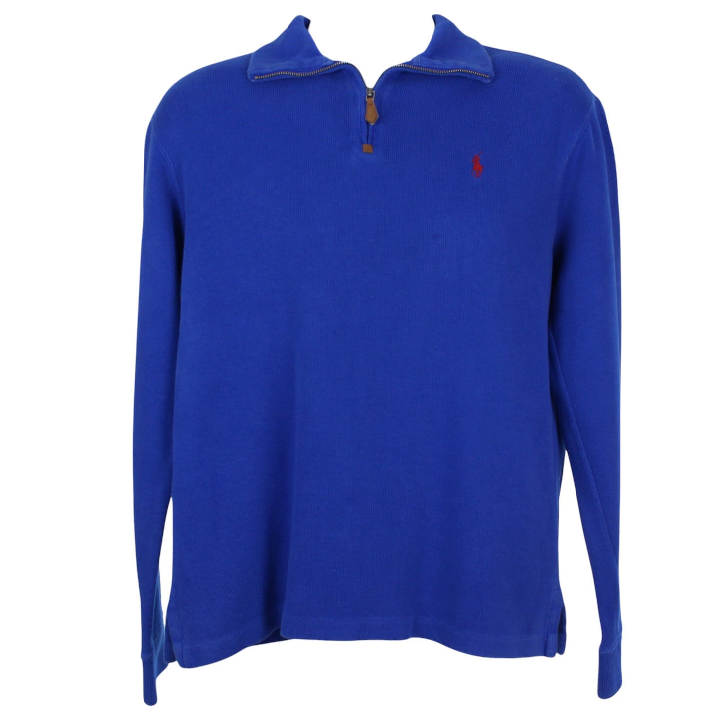 00 Polo Ralph Lauren Blue Emrboidered 1/4 Zip Sweatshirt (S)