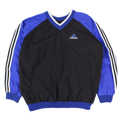 90s Adidas Black Shell Pullover (S)