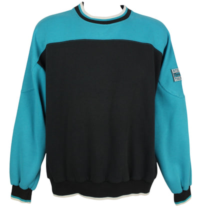 90s Reebok Black/Blue Sweatshirt (XL)