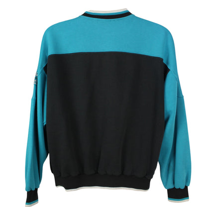 90s Reebok Black/Blue Sweatshirt (XL)