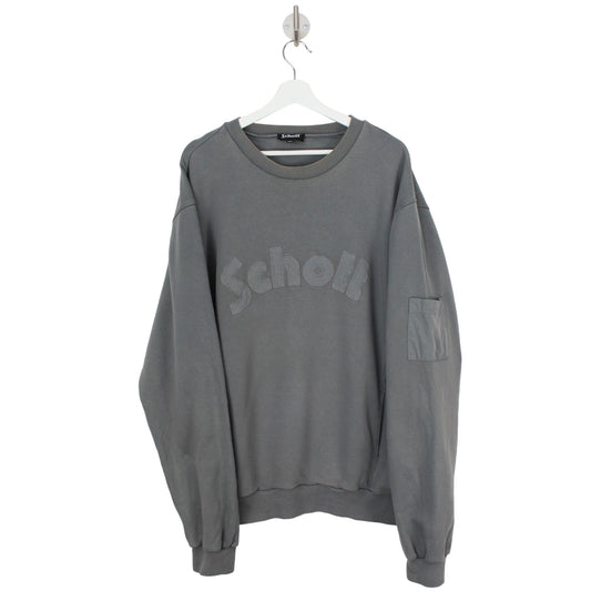 00s Schott Grey Embroidered Sweatshirt (XL)