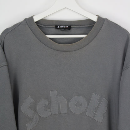 00s Schott Grey Embroidered Sweatshirt (XL)