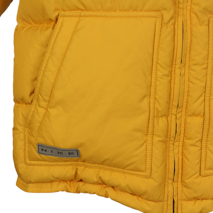 90s Nike Yellow Puffer Jacket (XS)