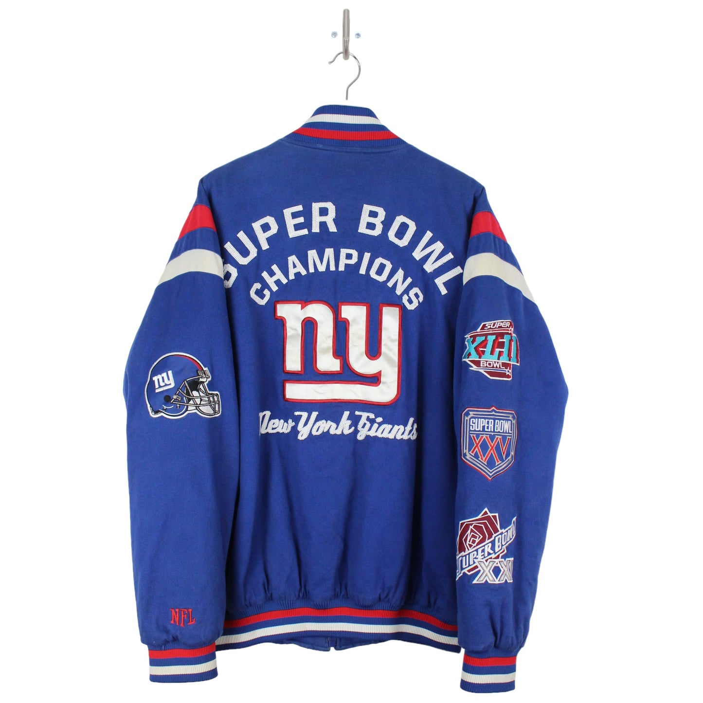 New York Giants Superbowl NFL Blue Varsity Jacket (XXL)