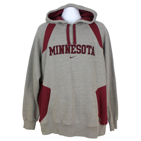 90s Nike Minnesota Uni. Grey Embroidered Hoodie (XL)