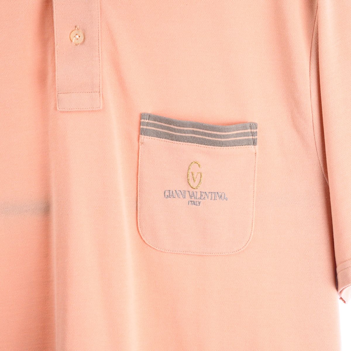 90s Gianni Valetino Peach Polo top (M)