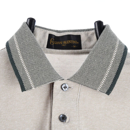 90s Gianni Valentino Green Embroidered Polo Top (M)