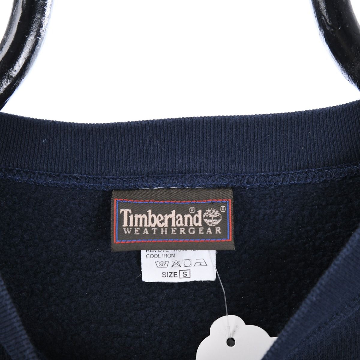 90s Timberland Navy Embroidered Sweatshirt (S)