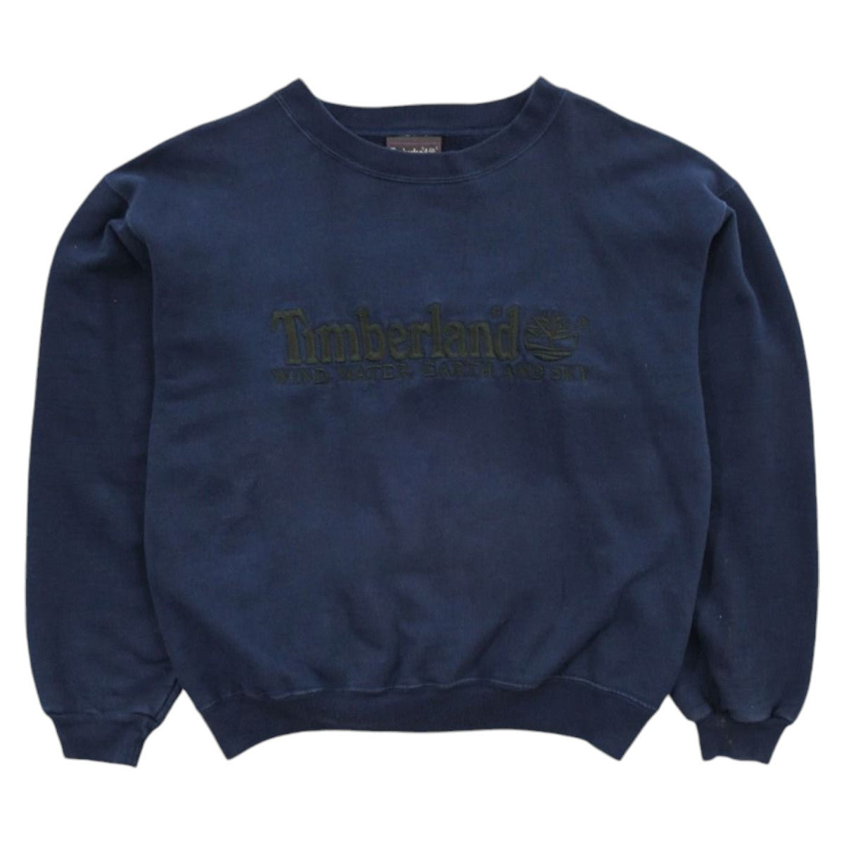 90s Timberland Navy Embroidered Sweatshirt (S)