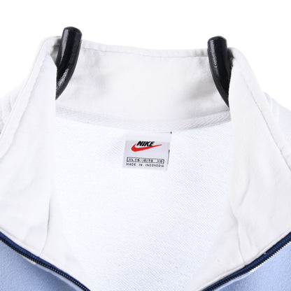 90s Nike Court White Embroidered 1/4 Zip Sweatshirt (XL)