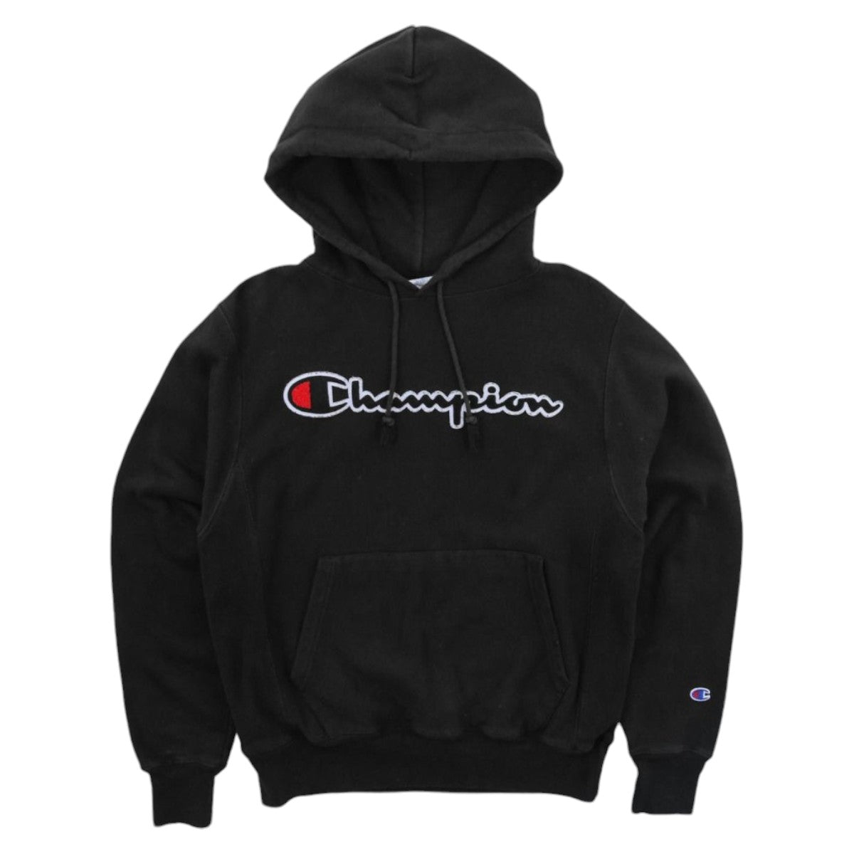 00s Champion Black Reverse Weave Heavy Hoodie (S)