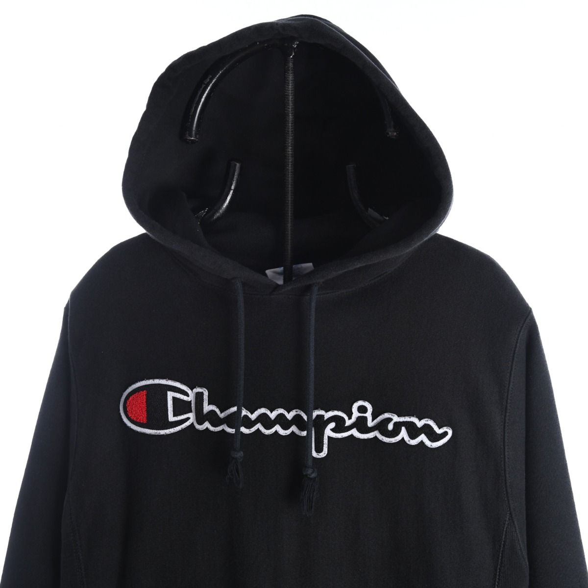 00s Champion Black Reverse Weave Heavy Hoodie (S)