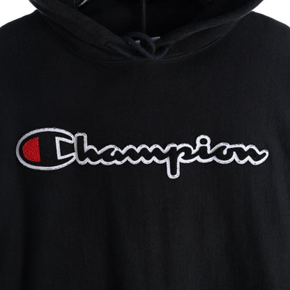 00s Champion Black Reverse Weave Heavy Hoodie (S)