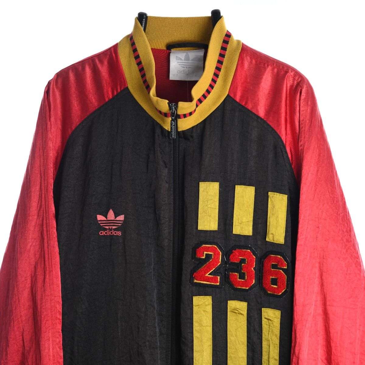 90s Adidas Black Full Zip Shell Jacket (XL)