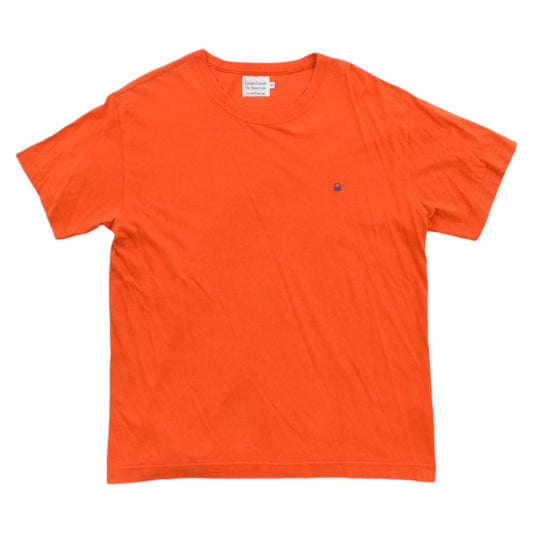 90s Benetton Orange Embroidered T-Shirt (M)