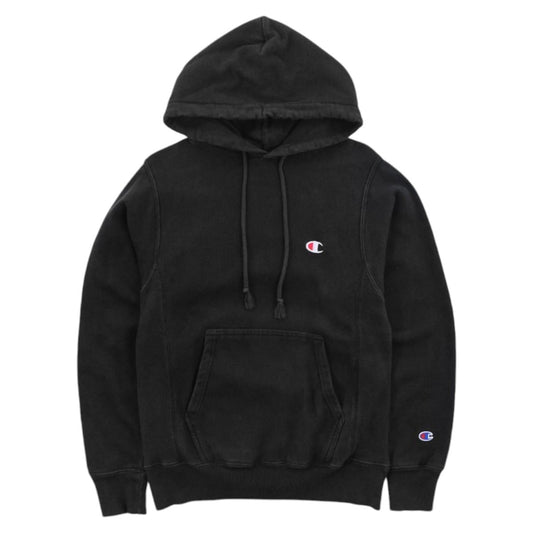 00s Champion Reverse Weave Black Heavy Hoodie (XS)