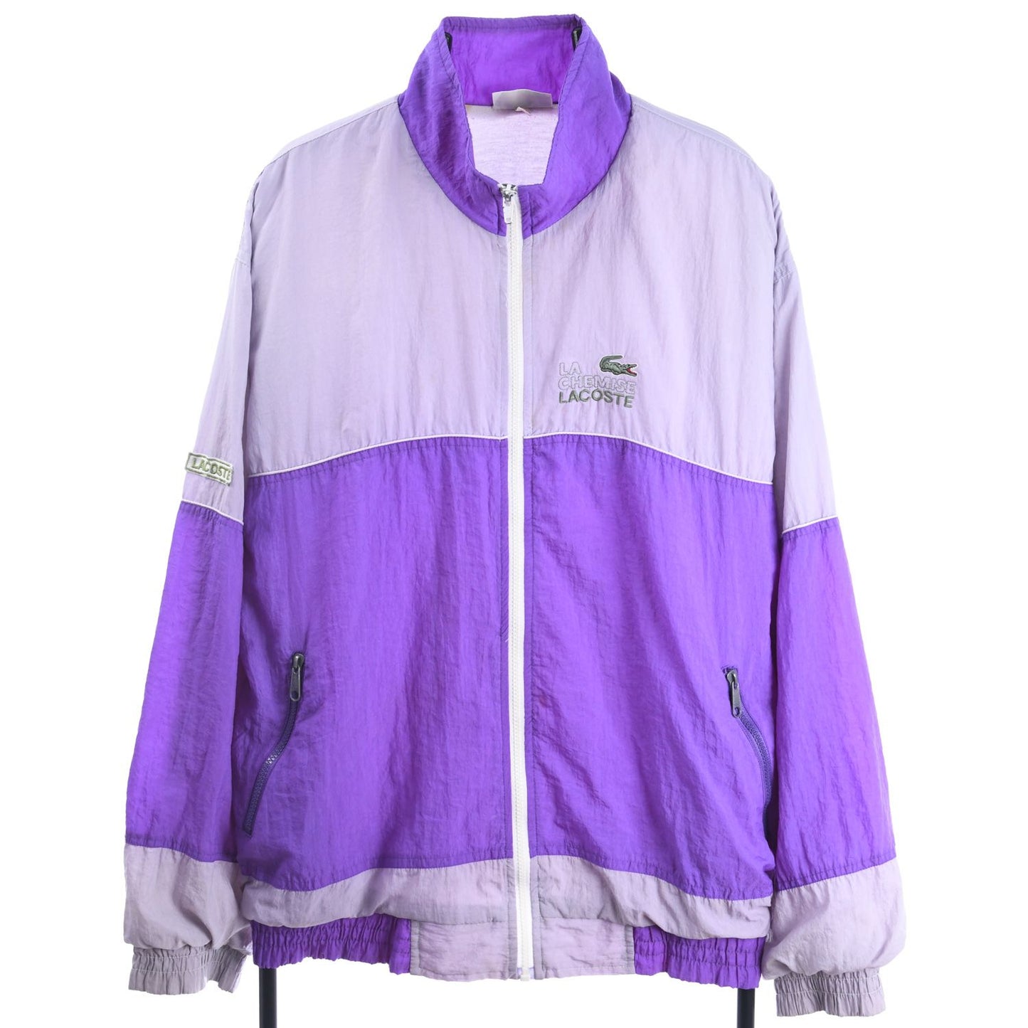 90s Lacoste Purple Shell Track Jacket (L)