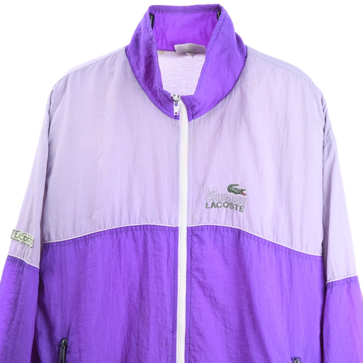 90s Lacoste Purple Shell Track Jacket (L)