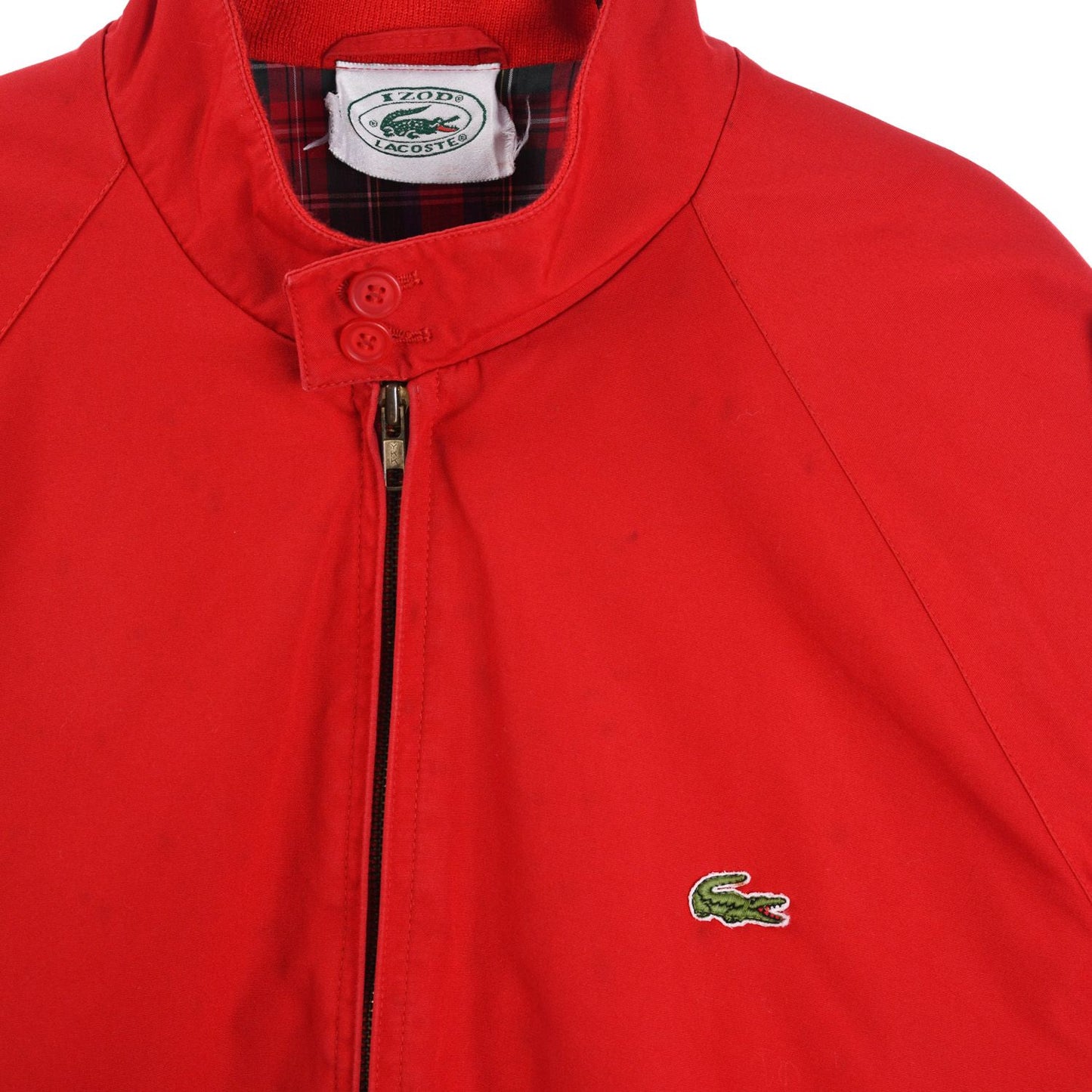 80s Izod Lacoste Red Harrington Jacket (L)