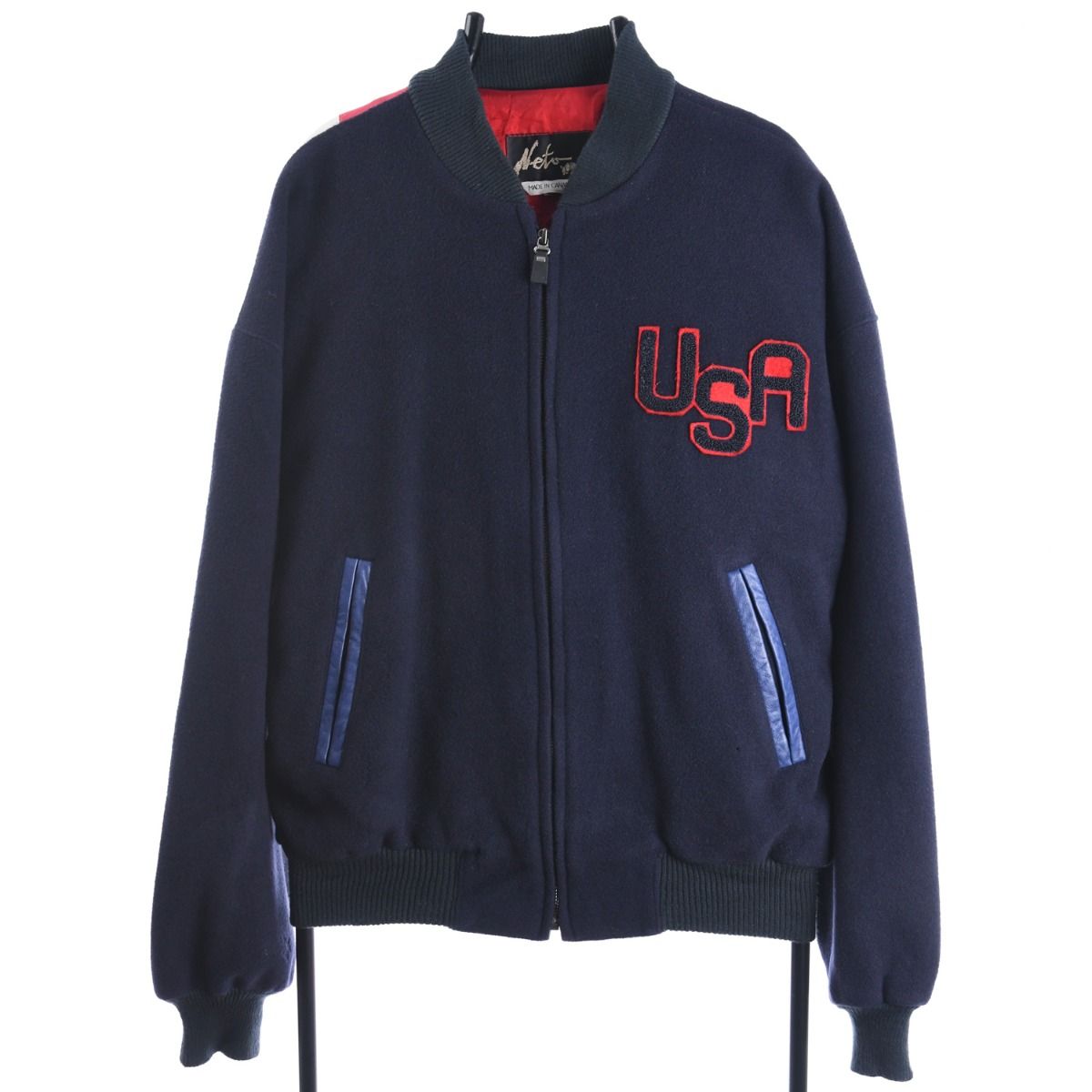 90s USA Wool/Cashmere Varsity Jacket (L)