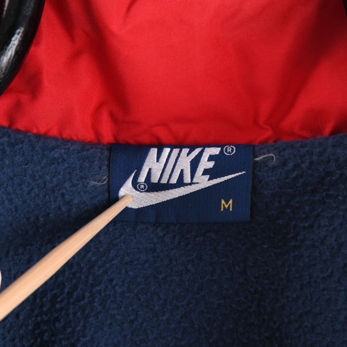 80s Nike Red Fleece Lined Pullover Jacket (XS)