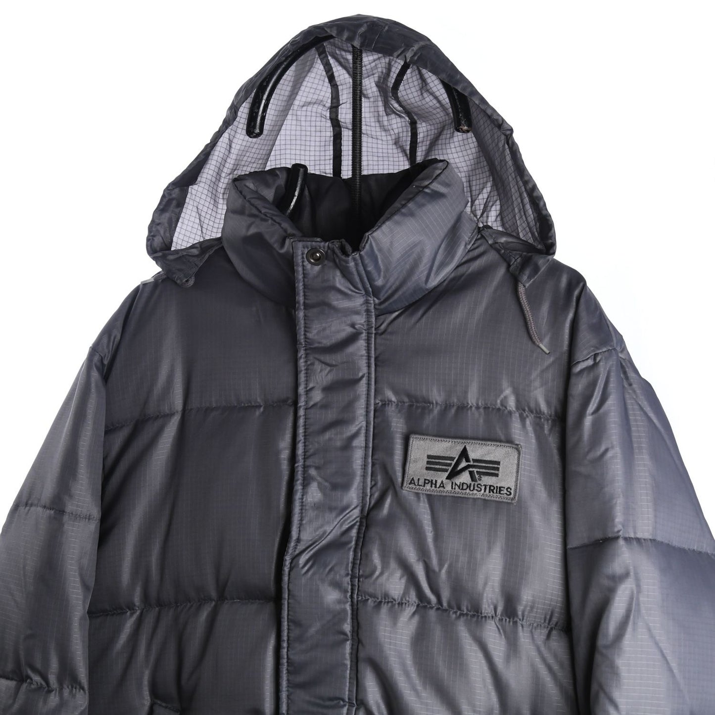 00s Alpha Industries Grey Down Puffer Jacket (L)