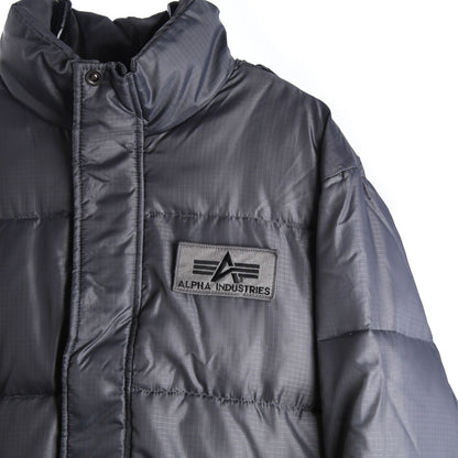 00s Alpha Industries Grey Down Puffer Jacket (L)