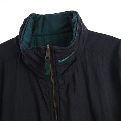 90 Nike Black/Green Reversible Jacket (XXL)