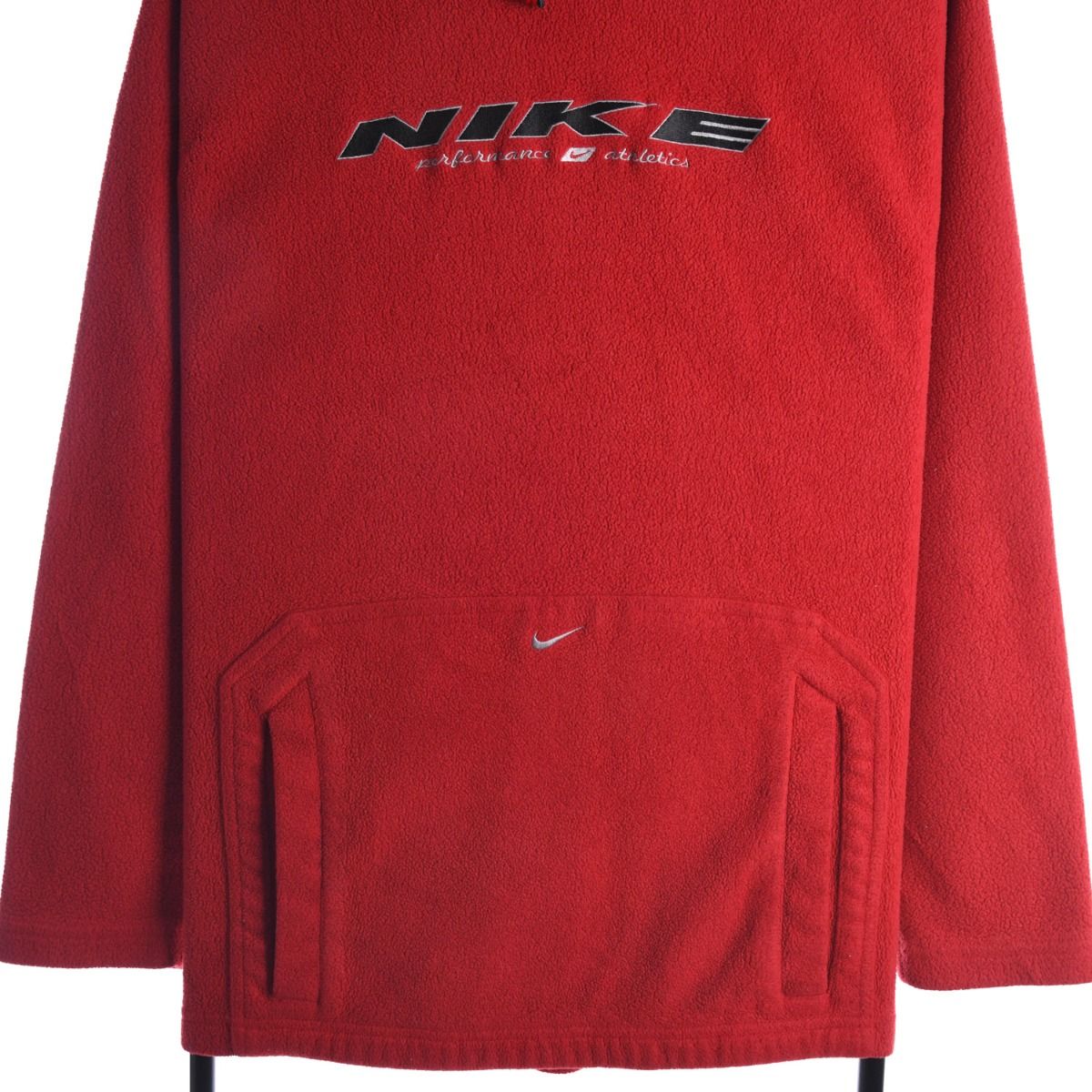 00s Nike Red Embroidered Fleece Hoodie (L)