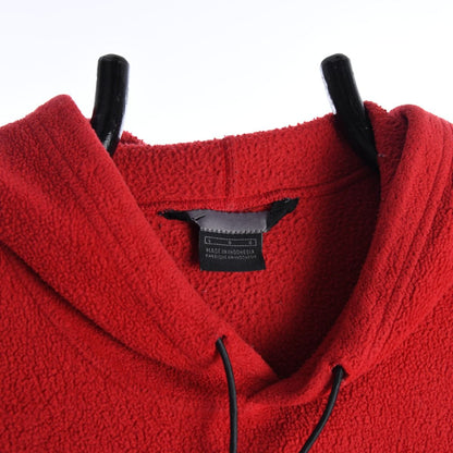 00s Nike Red Embroidered Fleece Hoodie (L)