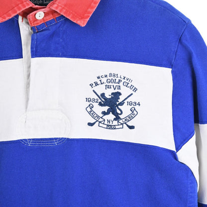 00s Polo Ralph Lauren White/Blue Rugby Shirt (S)