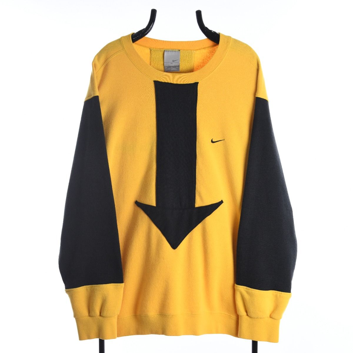 Nike Yellow Reworked Embroidered Sweatshirt (XL)