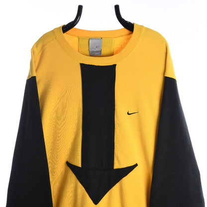 Nike Yellow Reworked Embroidered Sweatshirt (XL)