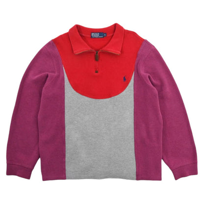 Polo Ralph Lauren Reworked 1/4 Zip Sweatshirt (L)