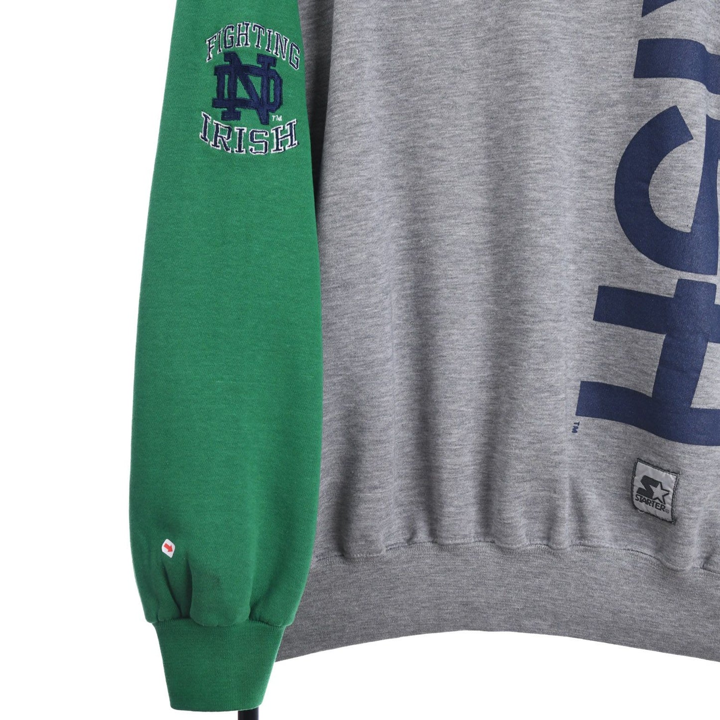 90s Notre Dame Fighting Irish Starter Grey Sweatshirt (L)