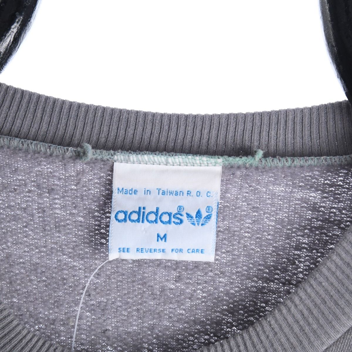 80s Adidas Grey Embroidered Sweatshirt (XS)