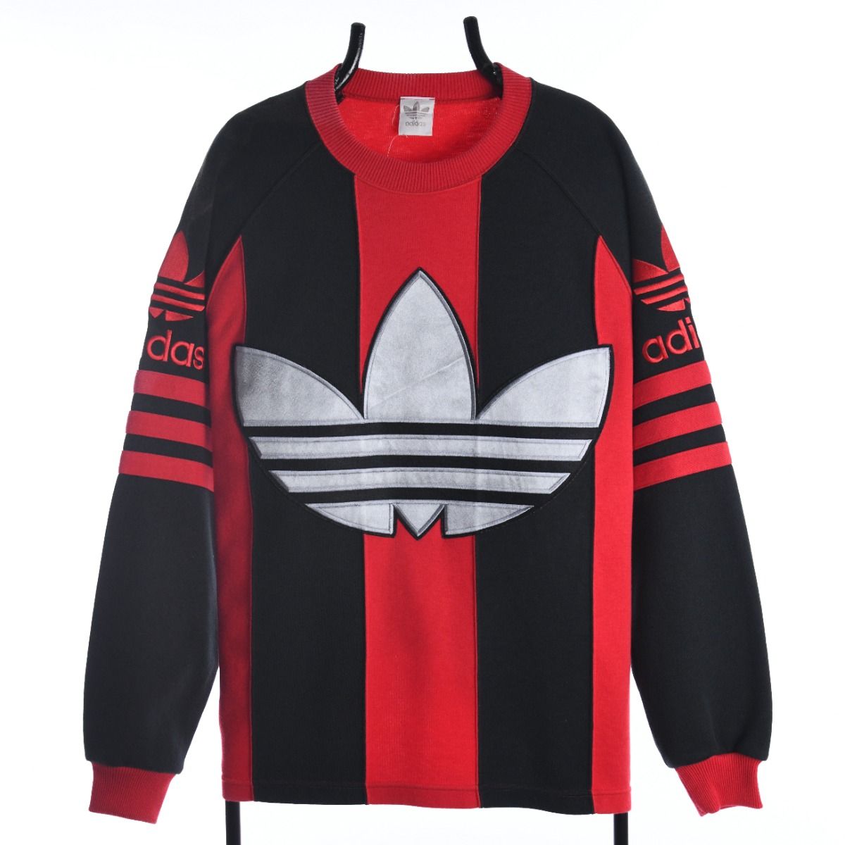 90s Adidas Black Embroidered Sweatshirt (L)