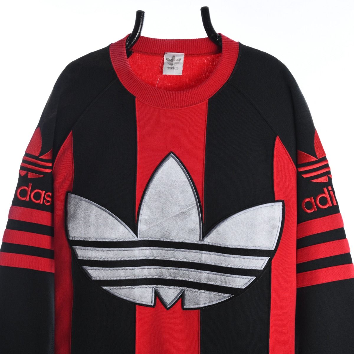 90s Adidas Black Embroidered Sweatshirt (L)