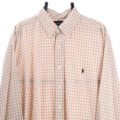 00s Polo Ralph Lauren Cream Checked Shirt (XXL)