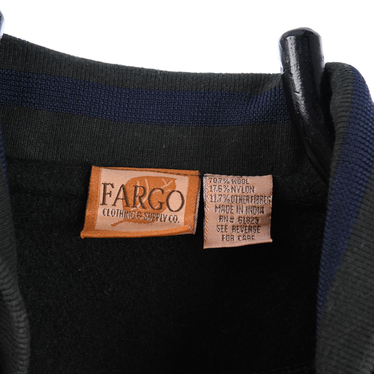 90s Fargo Green Wool 1/4 Zip sweatshirt (S)