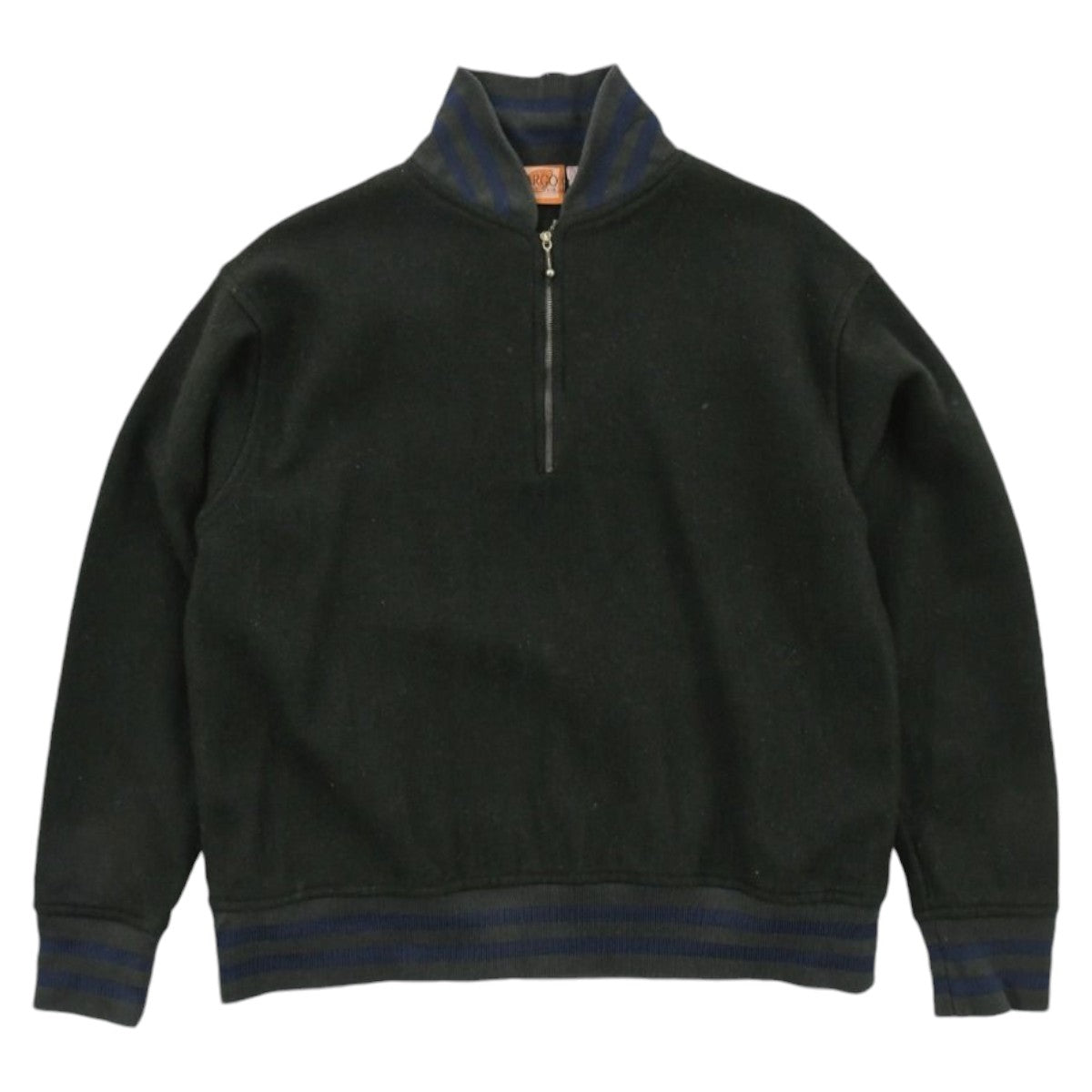 90s Fargo Green Wool 1/4 Zip sweatshirt (S)