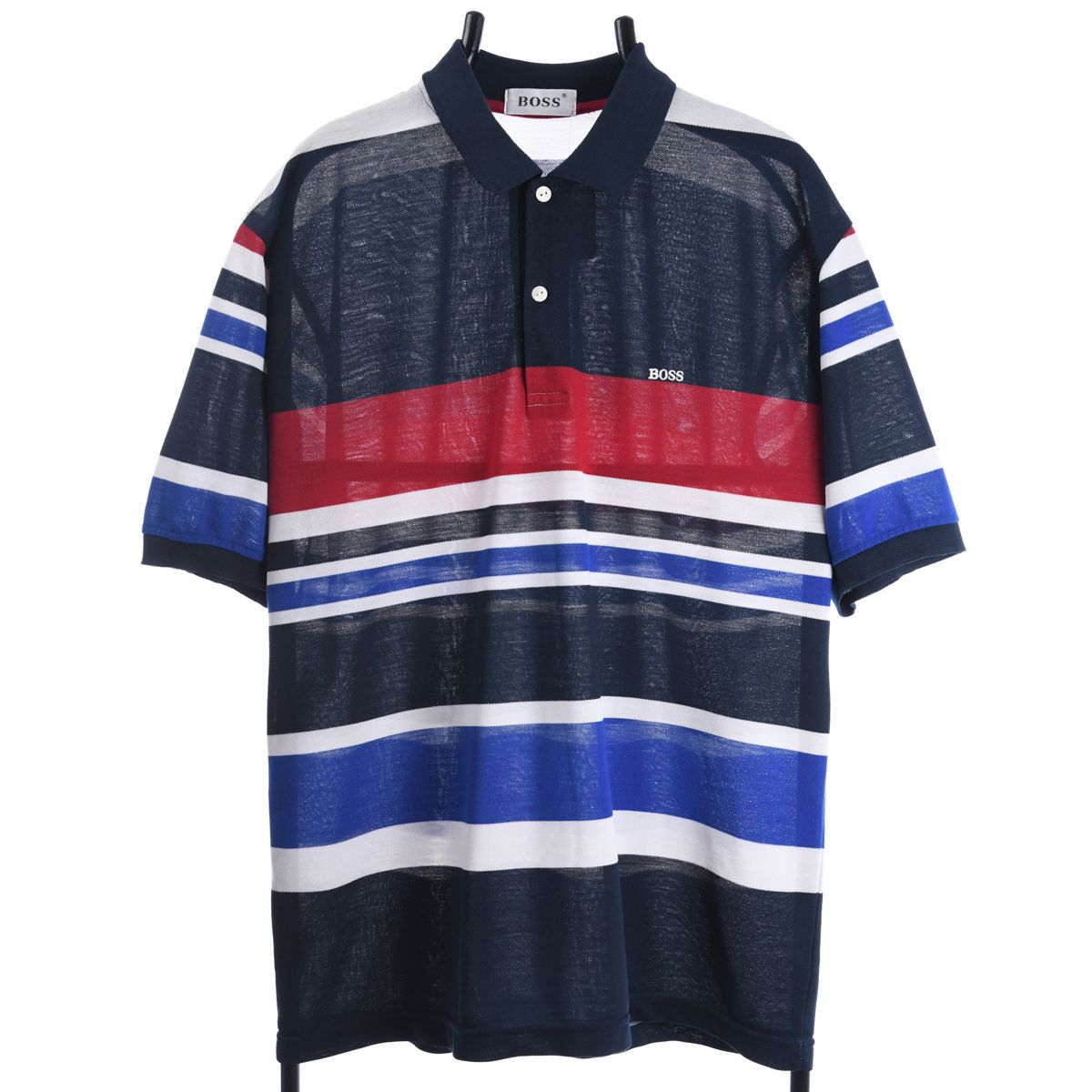 90s BOSS Navy Polo Top (M)