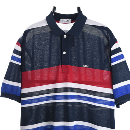 90s BOSS Navy Polo Top (M)