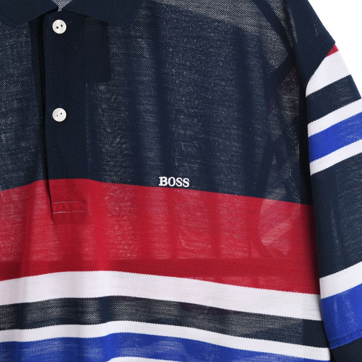 90s BOSS Navy Polo Top (M)