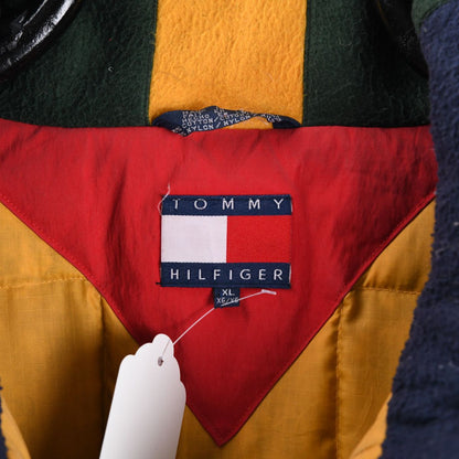 90s Tommy Hilfiger Red Puffer Jacket (XXL)